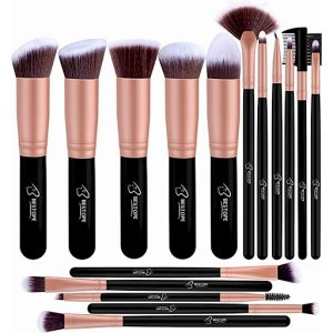 Kit Pinceaux de Maquillage 16 Pcs Synthétique de Bestope Pro