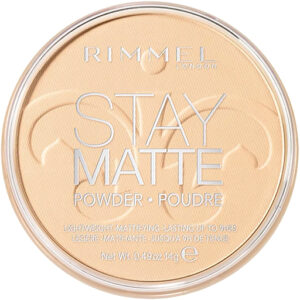 Rimmel – Poudre Stay Matte Compact – Anti-Brillance – Fini Mat et Naturel