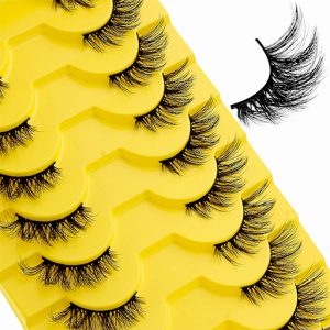 Demi Faux Cils 10 Paires 6D Naturels ¾ - Professionnel Lashes Noir (ZL35)