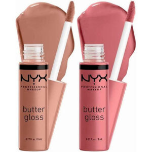 Butter Gloss de NYX Professional Makeup – Gloss à Lèvres Repulpant – Teintes Madeleine & Tiramisu