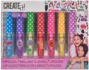 Lip Gloss Scented 1,2 grammes Filles 7-pièces, Multicolore