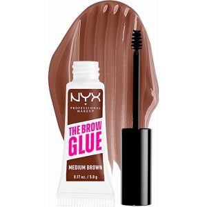 Colle Fixatrice à Sourcils Teintée de NYX Professional Makeup : Medium Brown (03), 16H