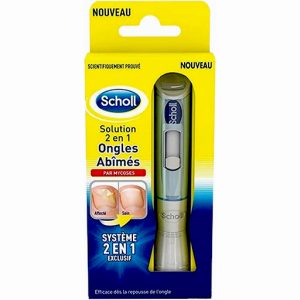 Scholl Solution 2 en 1 pour Mycose des Ongles Pieds – Prévention et Traitement Ongles Abîmés – 3,8ml