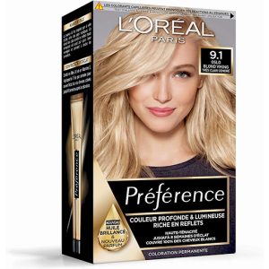 Préférence Coloration Permanente L&rsquo;Oréal Paris – Nuance Oslo Blond Viking (9.1)