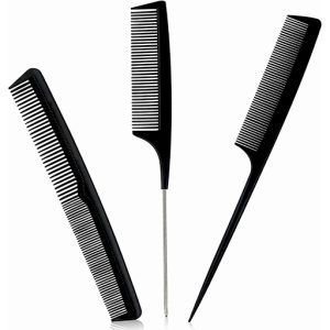 Sularpek Peigne Cheveux – Lot de 3 – Peigne Fin, Peigne à Queue en Fibre de Carbone