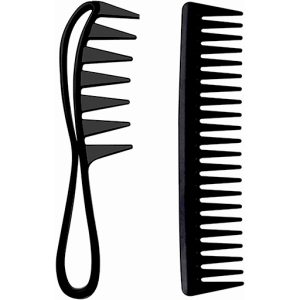 Ensemble de Peignes à Cheveux Yoezuo – Dents Larges – Noir