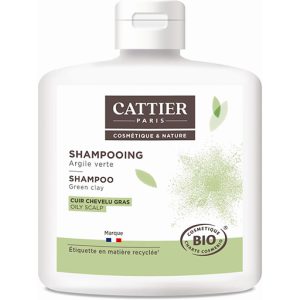 Shampooing Cattier à l&rsquo;Argile Verte pour Cheveux Gras – Cuir Chevelu Gras, BIO – 250 ml