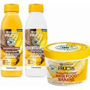 Coffret Cadeaux Soin Cheveux Routine à la Banane – Fructis Hair Food – 98% Naturel