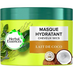Masque Hydratant au Lait de Coco Herbal Essences – Soin Cheveux Très Secs