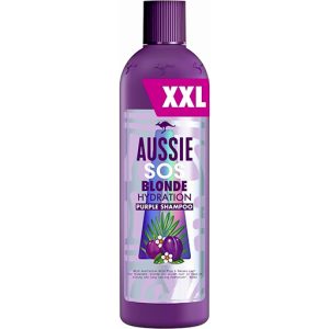 Aussie SOS Blonde Hydration Purple Shampoo – Vegan Formula – 490ml