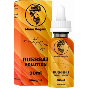 Mane Regain – RU58841 Solution 5% (50 mg/ml) – Bloqueur DHT – Traitement avancé contre la perte de cheveux